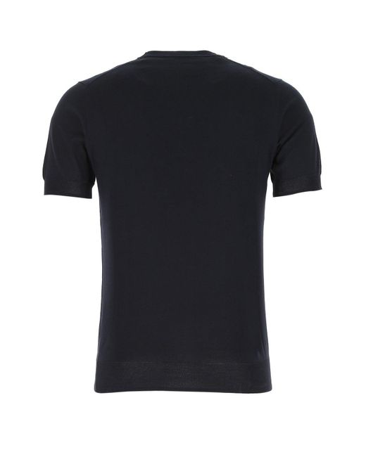 Paolo Pecora Black Crewneck T-shirt for men