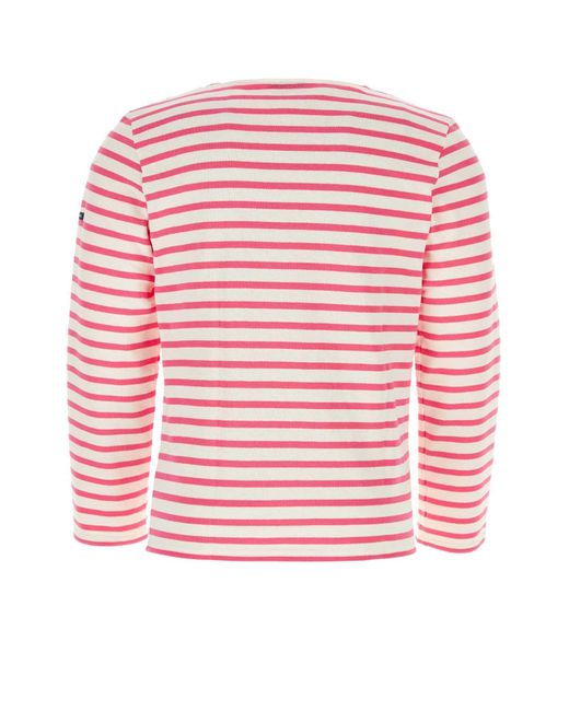 Saint James Pink Embroidered Cotton Meridiane Moderne T-Shirt for men