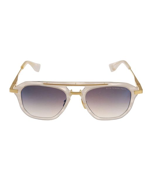 Dita Eyewear White Top Bar Square Glasses for men