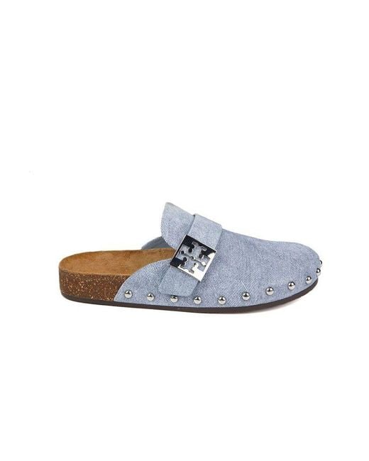 Tory Burch White Slides Cloud