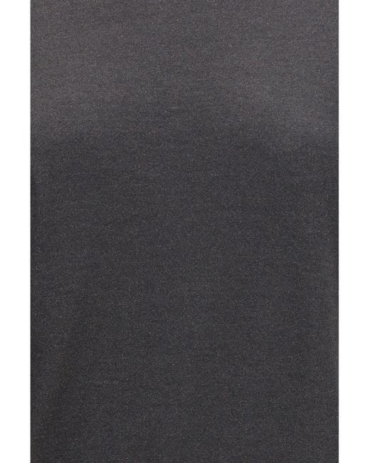 Brunello Cucinelli Gray Short-Sleeve Cashmere And Silk Sweater