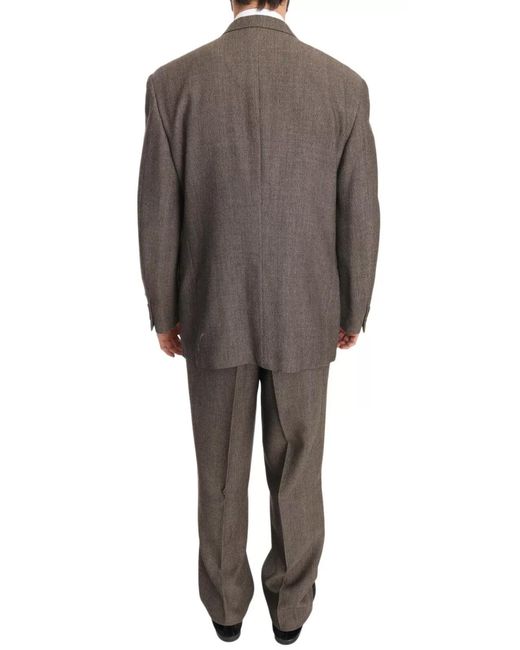 Dolce & Gabbana Black Single Breasted Wool Suit for men