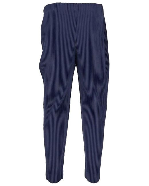 Homme Plissé Issey Miyake Blue Pleated Trouser for men