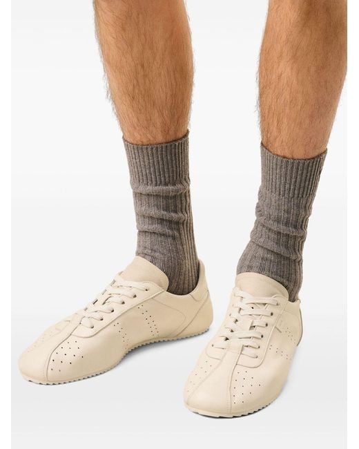 AMI Natural Leather Sneakers