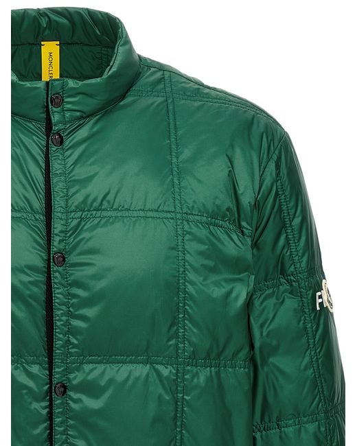 Moncler Genius Green Polyamide Full-Length Jacket Clothing for men