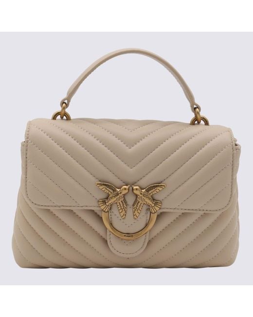 Pinko Natural Leather Shoulder Bag