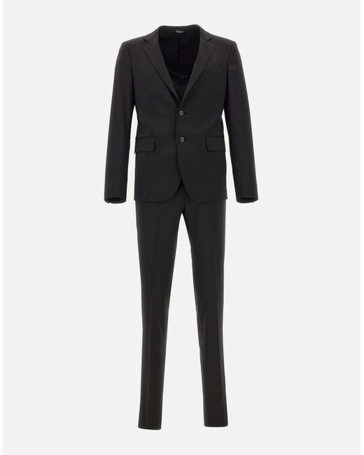 Brian Dales Black Ga87 Suit Two-Piece Cool Wool for men