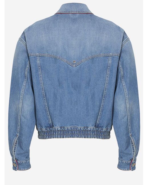 Versace Blue Jacket Cotton Denim for men