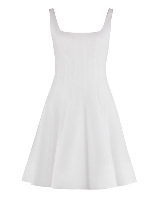 STAUD Synthetic Mini Wells Poplin Dress in White | Lyst