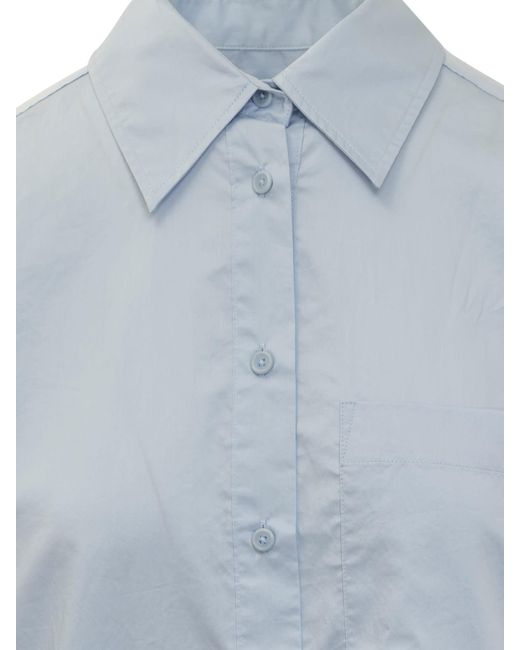 J.W. Anderson Blue Asymmetric Shirt Dress