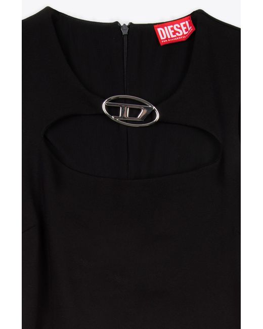 DIESEL Black D-Reams Short Sleveless Dress With Oval D Logo