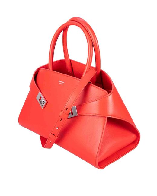 Ferragamo Red Salvatore Hug Handbag