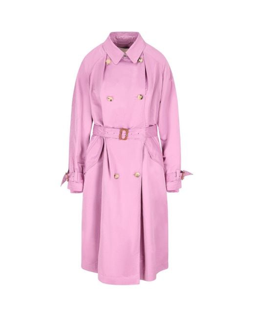 Isabel Marant Pink Double-breasted Trench Coat