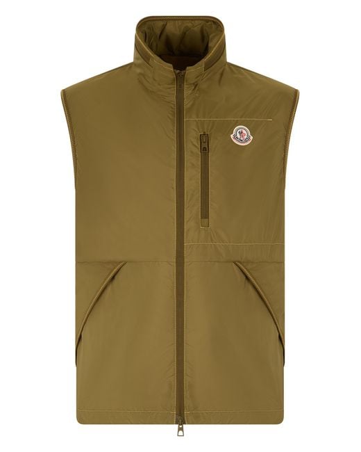 Moncler Green Vest Ansiei Polyamide Waistcoats & Gilets for men