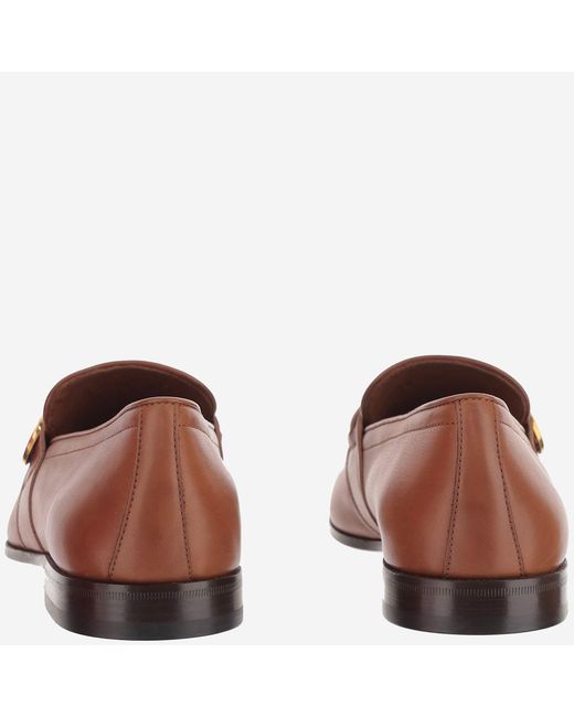 Ferragamo Brown Leather Loafers Calf for men