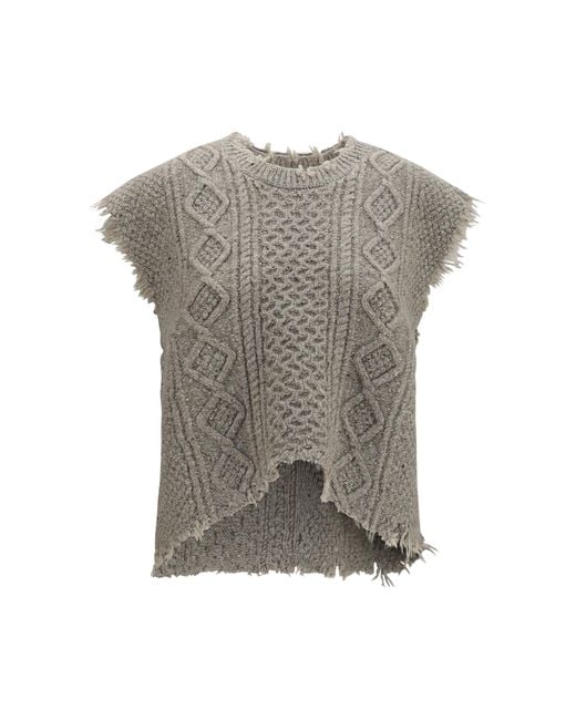 R13 Gray Wool Vest Blazers & Vests