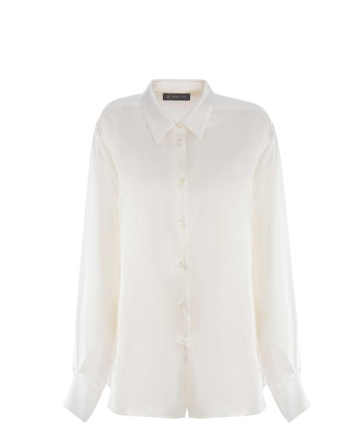 Manuel Ritz White Shirt Made Of Silk