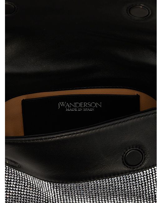 J.W. Anderson Black Crystal Twister Crossbody Bags