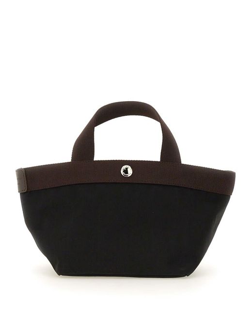 Herve Chapelier Black Small Shopping Bag