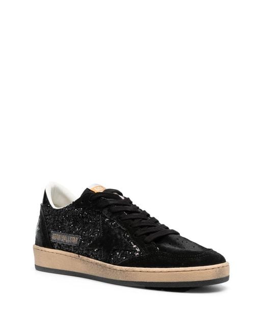 Golden Goose Deluxe Brand Black Ball Star All Star Glitter Leather-blend Trainers