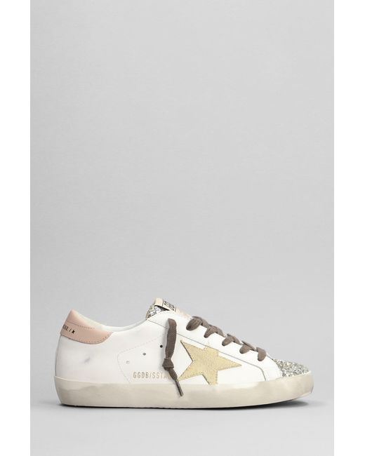 Golden Goose Deluxe Brand Multicolor Superstar Sneakers In White Leather