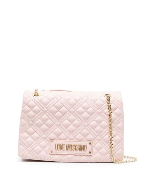 Love Moschino Pink Quilted Shoulder Bag