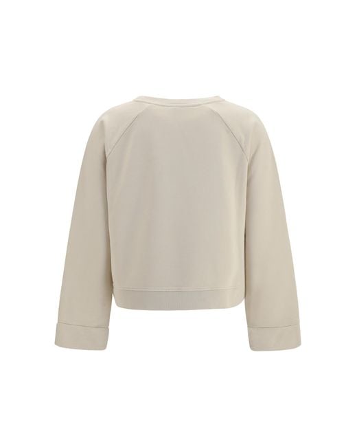 Pinko White Neves Sweatshirt Cotton Sweatshirts