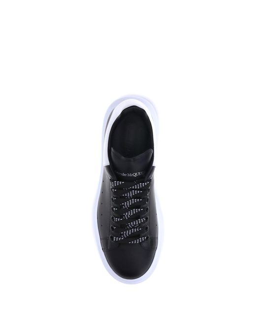 McQueen Black Leather Sneakers- Upper: Calf Trainers for men