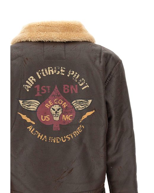 Alpha Industries B3 Fl Custom Jacket in Gray for Men | Lyst