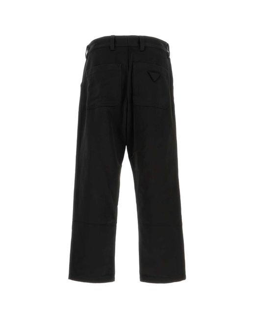 Prada Black Silk Blend Pant for men