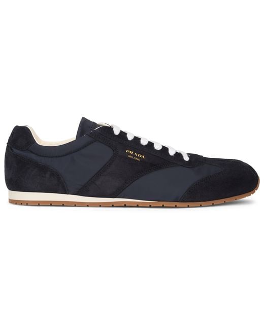 Prada Black Sneakers Bimat Re-Nylon Suede Polyamide Trainers for men