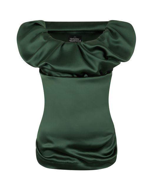 Vivienne Westwood Green Sleeveless Top Polyester Vests & Tank Tops