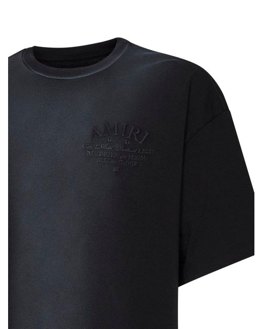 Amiri Black Cotton Jersey Arts District Oversized T-Shirt for men