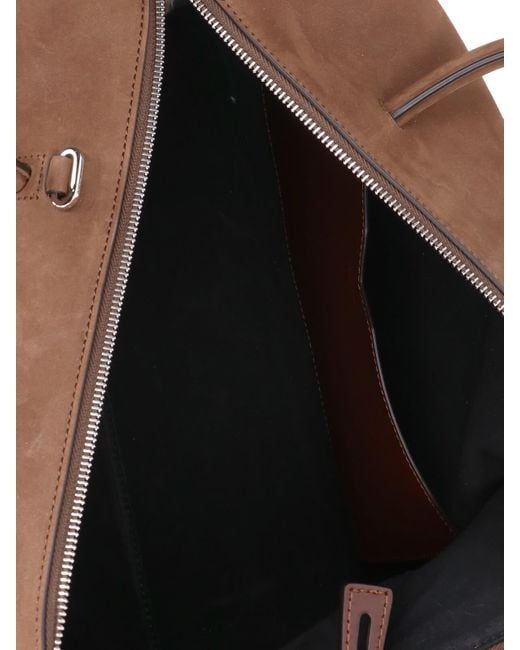 Max Mara Brown Suede Holdall Medium Bag