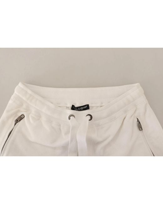 Dolce & Gabbana Black Cotton Logo Patch Sweatpants Jogging Pants for men