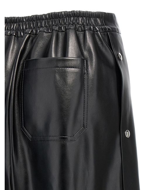 Stella McCartney Gray Alter Mat Leather-Effect Wide Leg Trousers