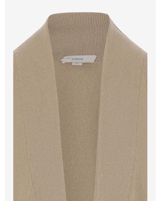 Vince Natural Cardigan Open-Front Cashmere