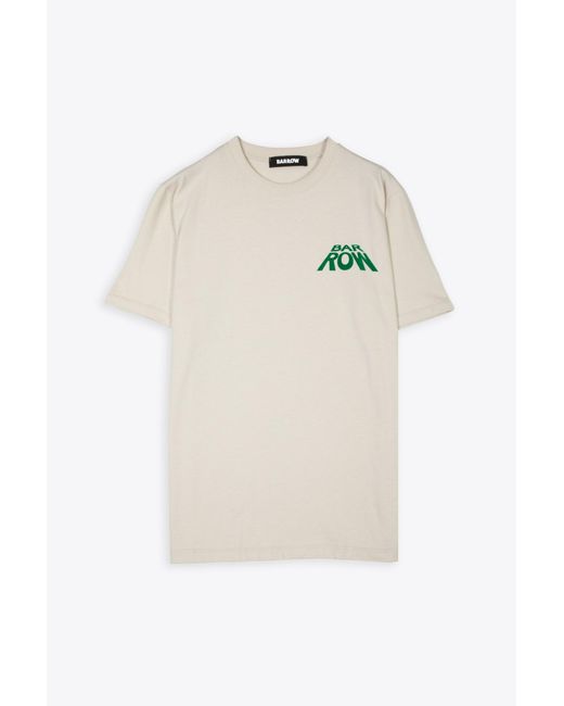 Barrow White Jersey T-Shirt Off T-Shirt With Chest Logo And Back Print for men