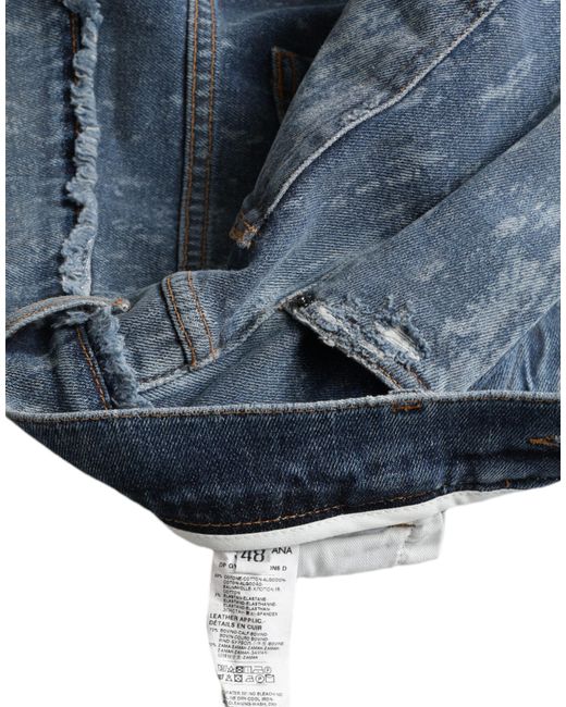 Dolce & Gabbana Blue Washed Skinny Cotton Stretch Denim Jeans for men