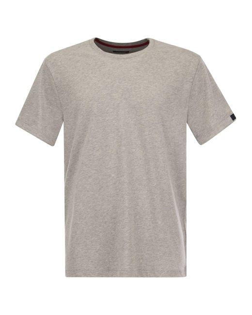 Fay Gray Cotton T-Shirt for men