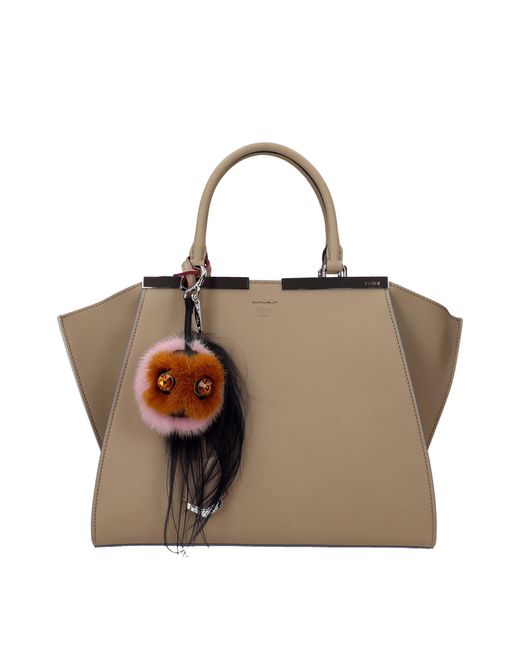 Fendi Metallic Fur Keychain Accessory