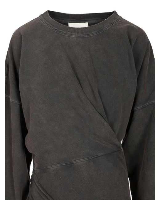 Isabel Marant Black Sandrina Long Sweatshirt Dress