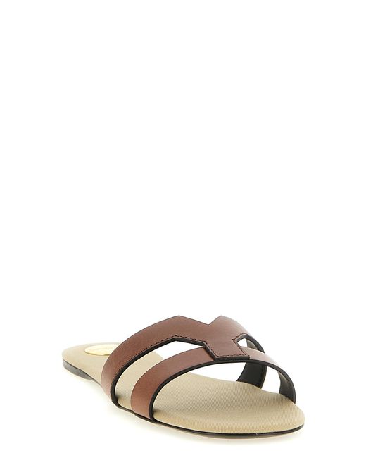 Saint Laurent White Calfskin Slides Shoe