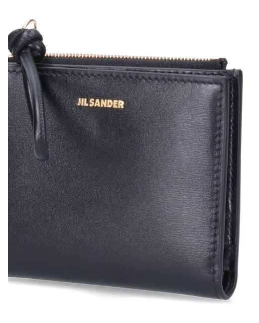 Jil Sander Black Logo Mini Wallet