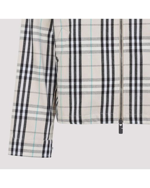 Burberry White Full Zip Over Jacket for men