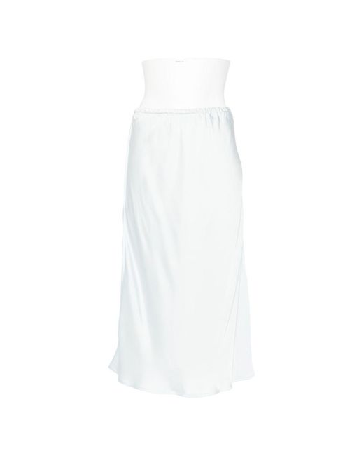 Jil Sander White Long Skirt