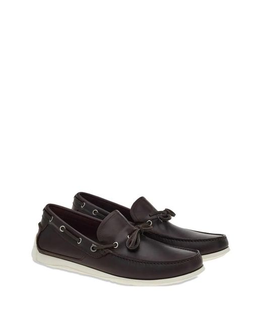 Ferragamo Brown Ferragamo Leather Lace-Up Loafers for men