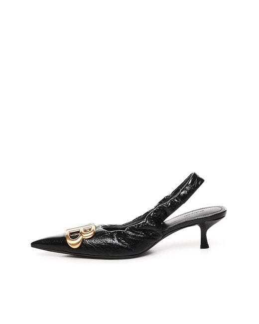 Balenciaga White Slingback Monaco
