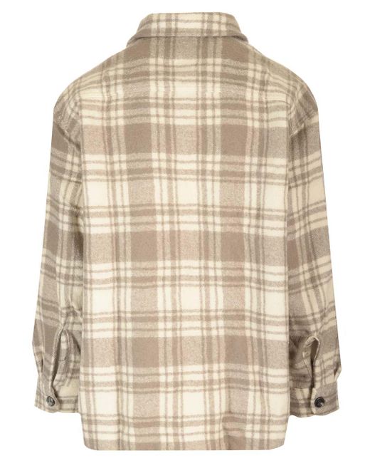 AMI Natural Flannel Overshirt for men