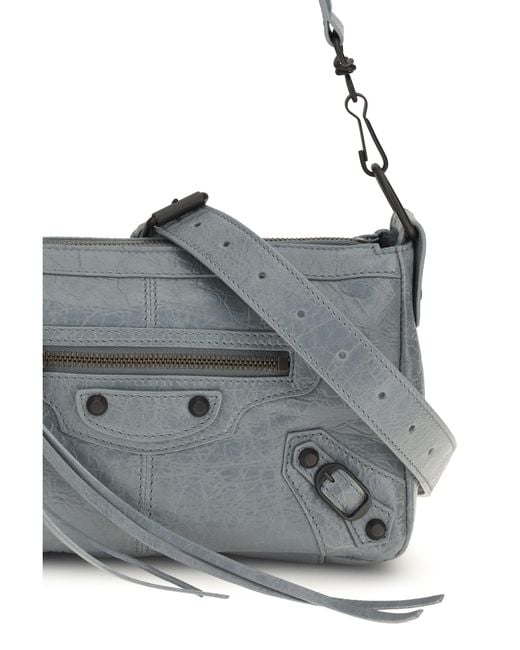 Balenciaga Gray Le City Moto Mini Handbag Lamb Ovis Aries Handbags